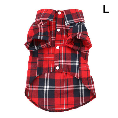 Minkštos medvilnės marškinėliai trumpomis rankovėmis Naminio gyvūno šuns katės drabužiai šuniuko šuniuko kačiuko drabužiai languoti šunų marškinėliai