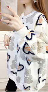 Voľná tehotenská blúzka s potlačou