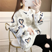 Voľná tehotenská blúzka s potlačou