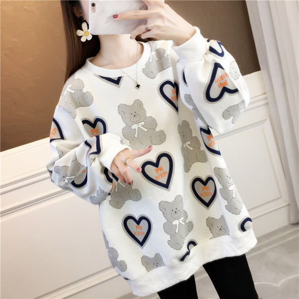 Voľná tehotenská blúzka s potlačou