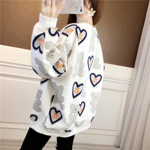 Voľná tehotenská blúzka s potlačou