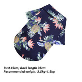 1 ks havajských tričiek pre psov v plážovom štýle, tenké priedušné letné oblečenie pre psov pre malých psov, šteniatka, mačky, vesta