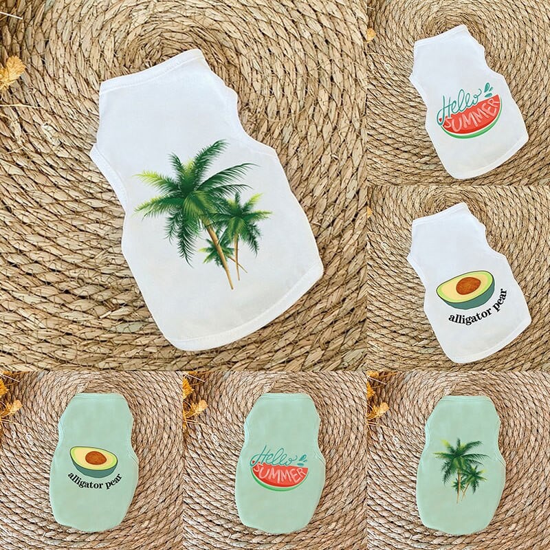 Vasarinė šunų liemenė mažiems šunims Animacinis filmas "Big Bow Print" Naminių gyvūnėlių drabužiai Šunims Drabužiai Čihuahua Buldogo Kostiumo Kailio Priedai YZL