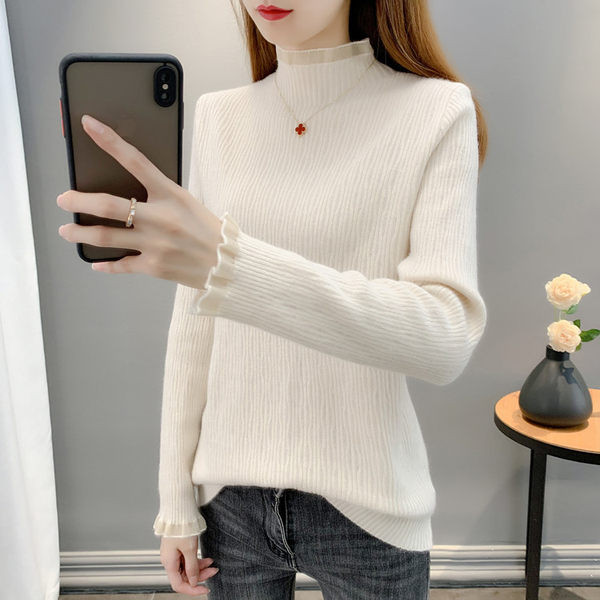 Puhta disainiga polo kaelusega rasedate kampsun