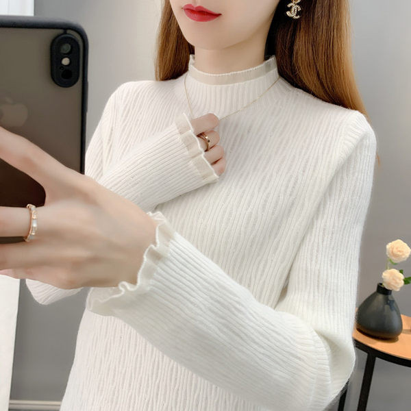 Puhta disainiga polo kaelusega rasedate kampsun