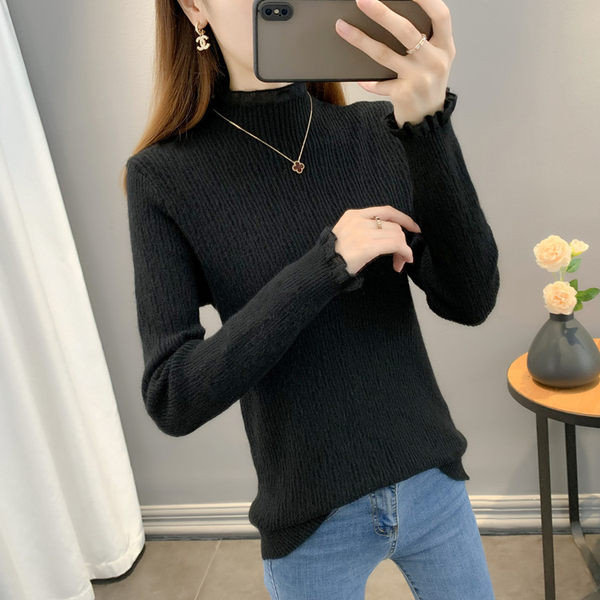 Puhta disainiga polo kaelusega rasedate kampsun