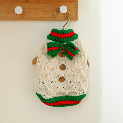 Ζεστά ρούχα για σκύλους Χαριτωμένα κατοικίδια με φιόγκους Ρούχα πουλόβερ για κουτάβια Ρούχα για κατοικίδια Chihuahua για μικρό μεσαίο πουλόβερ σκύλου Ropa Para Perro