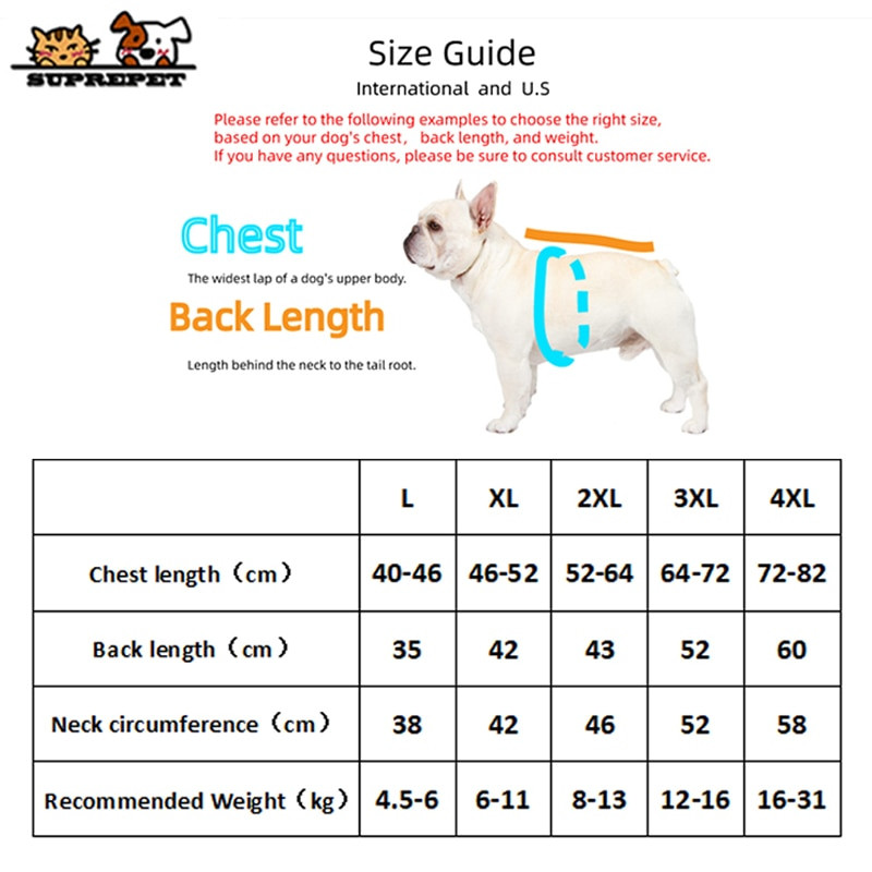 SUPREPET Yellow Puppy Clothes Αδιάβροχο μπουφάν για σκύλους γαλλικού μπουλντόγκ ριγέ ρούχα Αξεσουάρ σκυλιών για μεγάλα σκυλιά