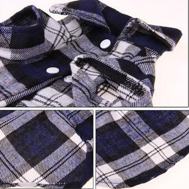 2022. aasta klassikalised koerasärgid Briti stiilis ruudulised koerasärgid Puuvillane lemmiklooma kutsika T-särk Koerariided väikestele ja keskmistele koertele Kasside lemmikloomavarustus