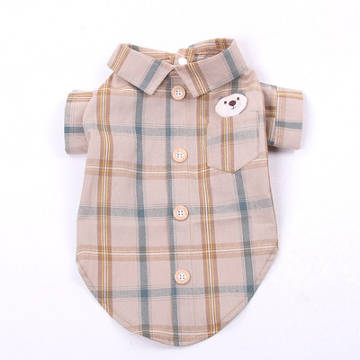 Ruuduline koerasärk Kassisärgid Lemmikloomakutsikate kevad-/suvised rõivad