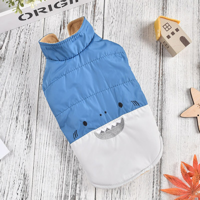 Σκύλος γάτα Ζεστό παλτό Hoodie Cartoon Splice Σχέδιο Pet Puppy Jacket Χειμερινή στολή Ρούχα Ένδυση 6 μεγεθών