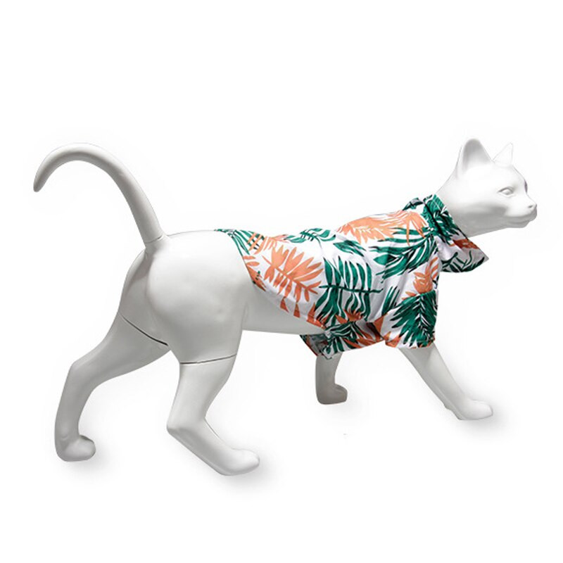 Havajų stiliaus marškinėliai naminiams gyvūnėliams Šunų marškinėliai marginti marškinėliai Unikalūs poliesterio apykaklė Suknelės atostoginiai drabužiai mažiems šunims YZL