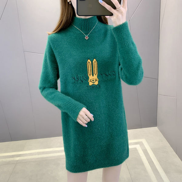 Naujo modelio moteriškas megztinis su polo kaklu nėščiosioms