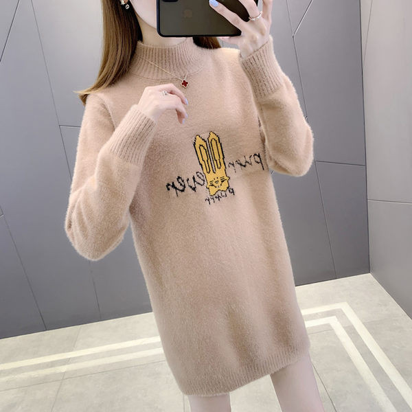 Naujo modelio moteriškas megztinis su polo kaklu nėščiosioms