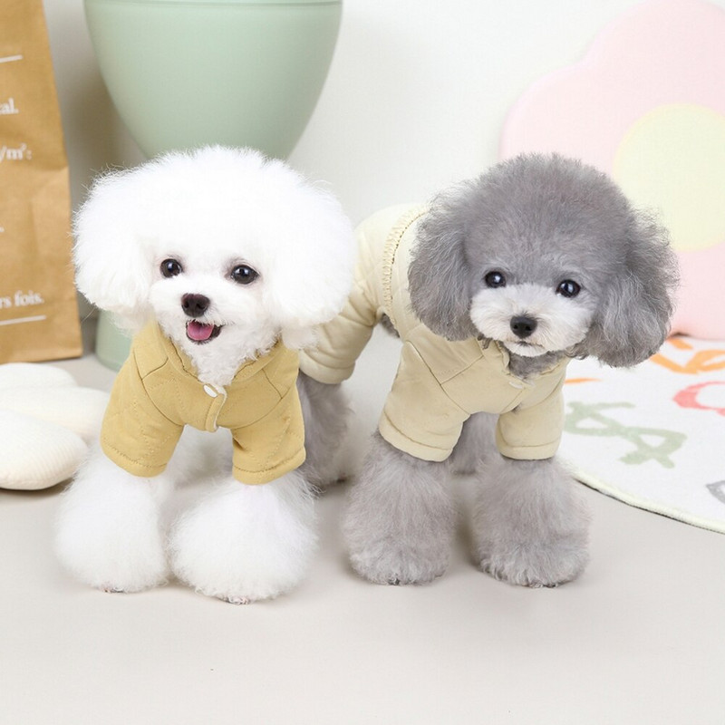 Bavlnený kabát pre domáce zvieratá, oblečenie pre psov, jeseň/zima, kombinézy pre psov, zahusťovacie kombinézy, kostýmy pre francúzskeho buldočka, šteniatka čivavy
