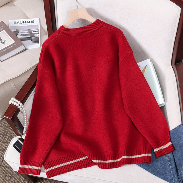 Casual πουλόβερ για εγκύους με οβάλ λαιμόκοψη