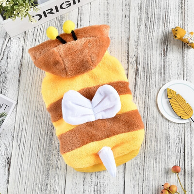 Yellow Bee Big Dog Jacket For French Bulldog Winter 8XL Golden Reteriver Дрехи за големи домашни любимци Костюм за Хелоуин Котешко облекло Доставка