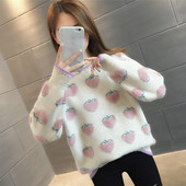 Pulover de iarnă de damă cu decolteu rotund