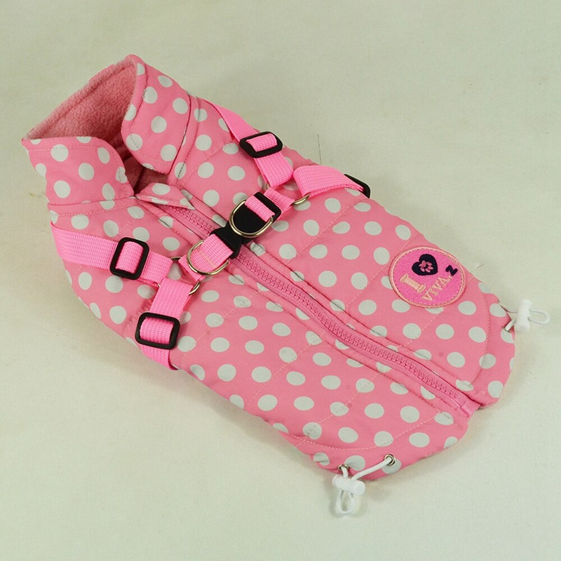 Bunda pre domáce zvieratá, kabát pre malé psy s postrojom, zimné teplé oblečenie pre psov pre malé a stredné psy, kostým francúzskeho buldočka a yorkshirského tyrkysového tyrana