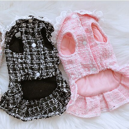 Kabát s klopou Houndstooth, jeseň/zima, luxusné jesenno-zimné šaty, oblečenie pre domáce zvieratá, oblečenie pre malých psov, móda pre psov, oblečenie pre šteniatka