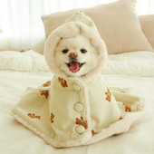 Armas multikas karu lemmikloomakoera mantel Talvine plüüs koerariided kapuuts koeratekk väikestele keskmistele koertele riided Yorkshire Ropa Perro