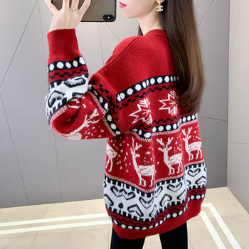 Зимен ежедневен пуловер за бременни жени 