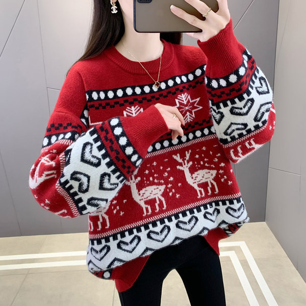 Zimný ležérny sveter pre tehotné ženy