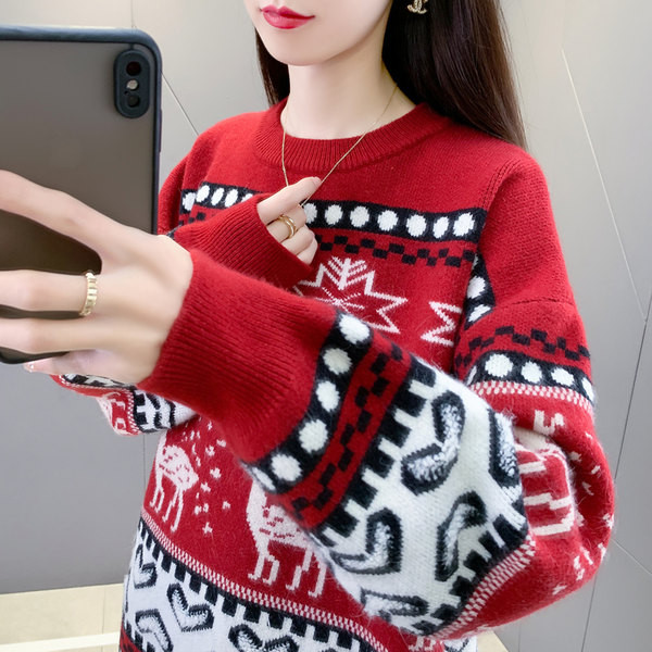 Zimný ležérny sveter pre tehotné ženy