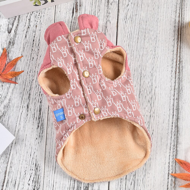 Câini Pisici Haină Hanoră Design cu îmbinare Jachetă pentru cățeluș Ținuta de iarnă Haine Îmbrăcăminte 6 mărimi