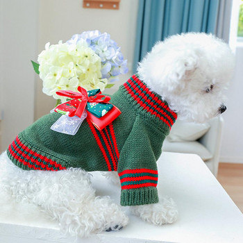 Υπέροχα ρούχα για κατοικίδια Πουλόβερ σκύλου Καλή κατασκευή Παπιγιόν Μαλακό Άνετο Keep Warm Christmas Elements Πουλόβερ σκύλου για το χειμώνα