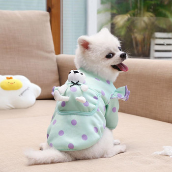 Πουλόβερ για κατοικίδια Pet Puppy Ζεστό κοντομάνικο πουκάμισο με κούκλα ρούχα για κατοικίδια ανθεκτικό πουλόβερ για κατοικίδια