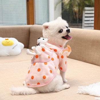 Πουλόβερ για κατοικίδια Pet Puppy Ζεστό κοντομάνικο πουκάμισο με κούκλα ρούχα για κατοικίδια ανθεκτικό πουλόβερ για κατοικίδια