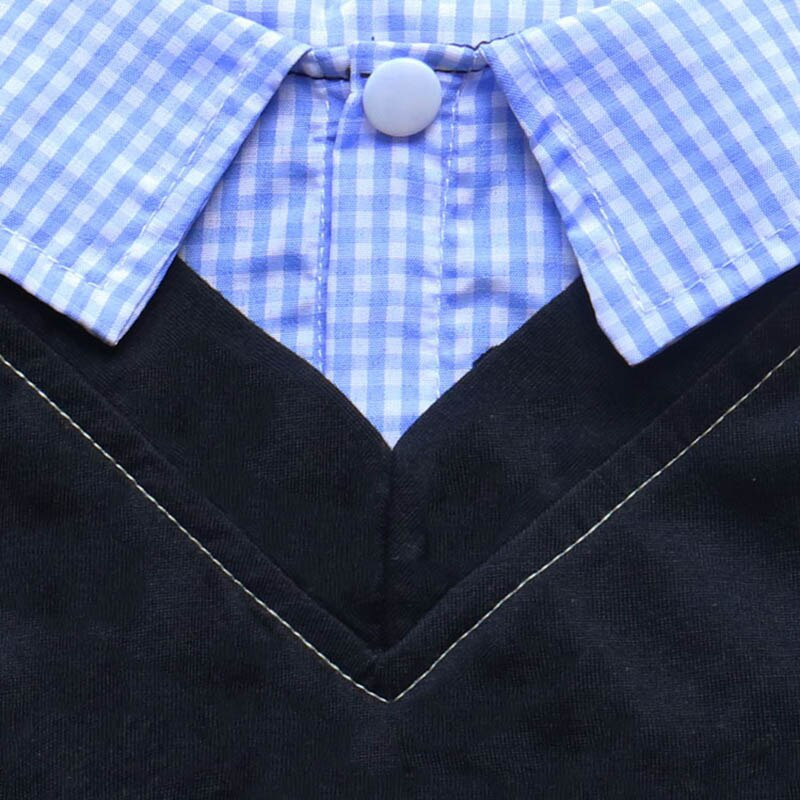 Ruuduline koerasärk Võlts kaheosalised lemmikloomariided väikestele keskmistele koertele Kevadsuvised lemmikloomakoerariided Chihuahua kaisukostüümid maskotid