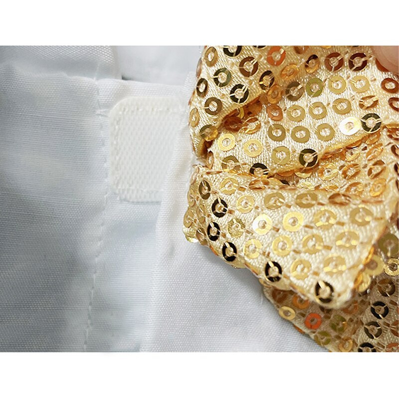 Gentleman Dog Haine în stil occidental Costum de nuntă Cămașă formală pentru câini de talie mică Paiete aurii Tuxedo Party Costum de cățeluș pentru pisici