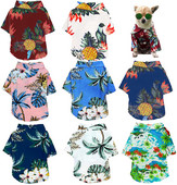 Haine imprimate de vară pentru animale de companie pentru câini, cămașă cu flori de plajă, jachete, haină pentru câini, costum de cățeluș, pisică, îmbrăcăminte de primăvară, ținute pentru animale de companie