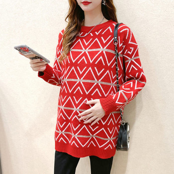 Дамски пуловер с дълъг ръкав за бременни жени