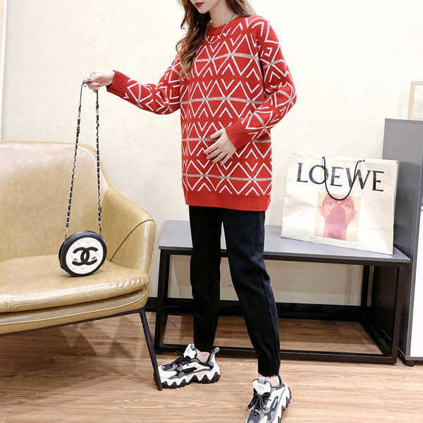 Ženski pulover dugih rukava za trudnice