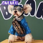 GULULU Σχεδιαστής Bear πουκάμισο για σκύλους Πολυτελή μαλακά ρούχα για σκύλους Fahion πουκάμισα για μικρά σκυλιά Teddy καλοκαιρινά ρούχα για κουτάβια για κατοικίδια