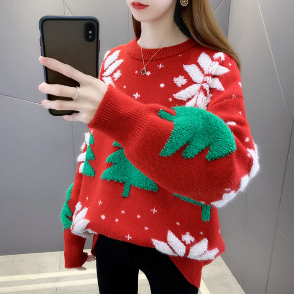 Dámsky zimný sveter pre tehotné ženy - s potlačou