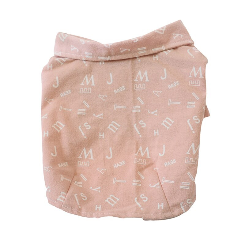 Oblečenie pre psov, tričká s kreslenou potlačou, bavlnené tričko pre malé a stredné psy, mačky, francúzske buldočky a čivavy.