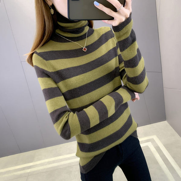 Pulover de maternitate cu dungi lungi