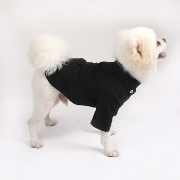 Μόδα κατοικίδιο σκύλο μαύρο λευκό πουκάμισο καλοκαιρινά ρούχα για μικρά μεσαία κουτάβια σκυλιά Ρούχα γάτας Schnauzer κοστούμια γαλλικό μπουλντόγκ