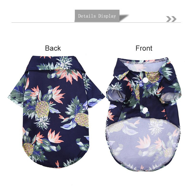 Hawaii stiilis koerariided Suvine lemmikloomade särk Koerte rannasärk Koera koera kutsika kostüüm Kassi kevadkostüüm Lemmiklooma kostüüm koerasärk