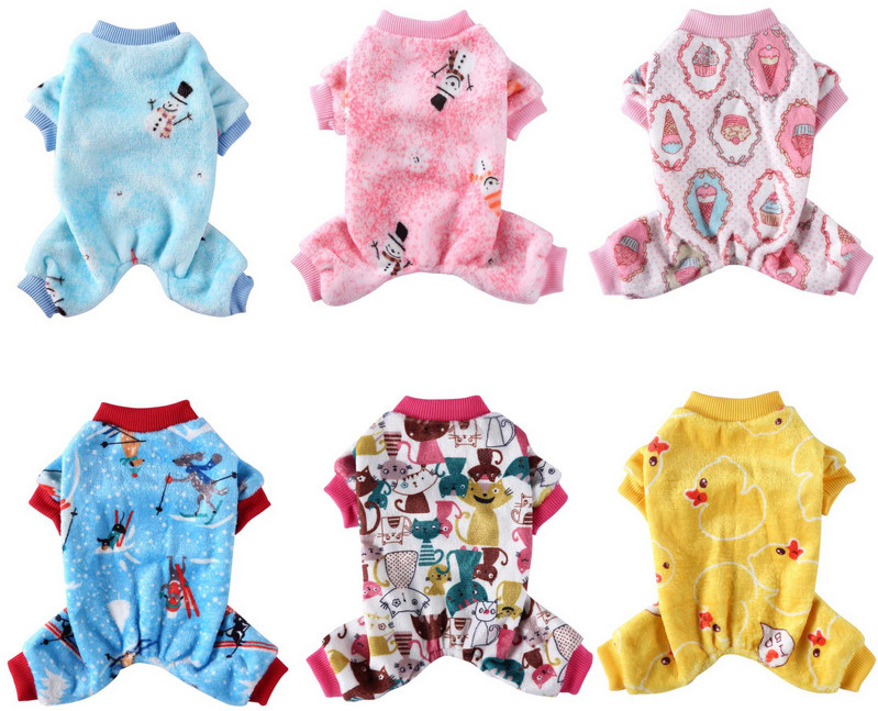 Πιτζάμες για σκύλους Χειμερινά ρούχα για σκύλους Dot Print Ζεστό παλτό για μικρά σκυλιά Puppy Dog Cat Chihuahua Pomeranian Nightshirt Παντελόνι
