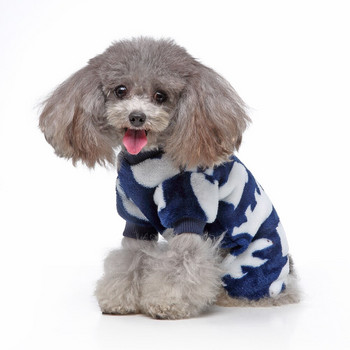 Дрехи за домашни кучета Комбинезон Зимна топла кучешка пижама Палто за малки кучета Кученце Котка Чихуахуа Померан Аксесоари за дрехи