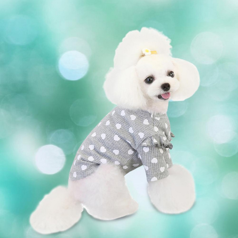 Pretty Dog T-särk Puuvillane lemmikloomapluus Pehme mugav lemmiklooma kahe jalaga särk