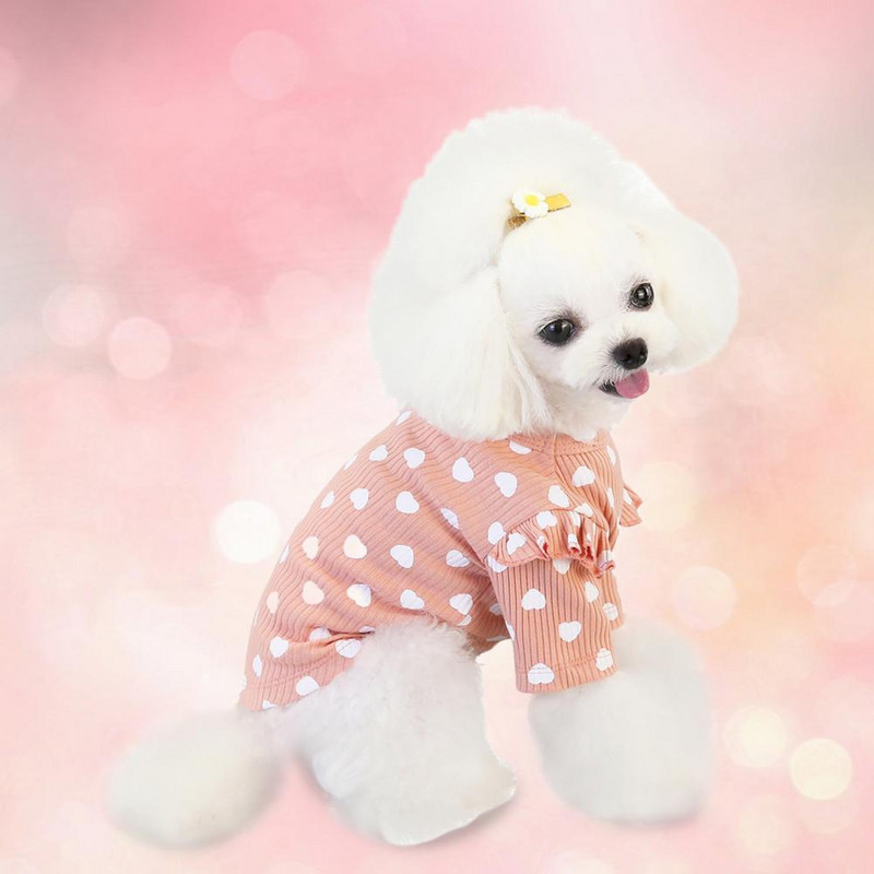 Pretty Dog T-särk Puuvillane lemmikloomapluus Pehme mugav lemmiklooma kahe jalaga särk