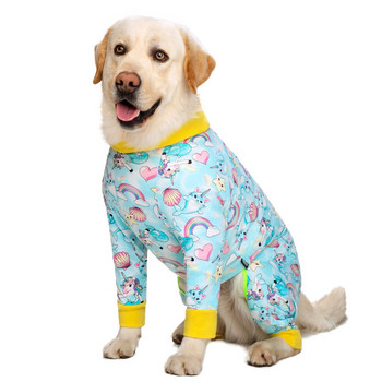 Πιτζάμες για σκύλους μεσαίου μεγέθους για σκύλους κατοικίδιων Ρούχα Ολόσωμη φόρμα για κοστούμι σκύλου Παλτό για σκύλους Εκτύπωση κινουμένων σχεδίων Πουκάμισο ρούχων ropa perro