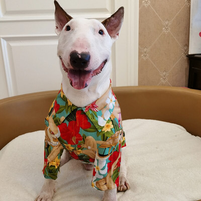 Ρούχα Bull Terrier Χαβάης Ομορφιά Πουκάμισα για γάτες και σκύλους Λεπτά ρούχα για κατοικίδια Πουκάμισα για κατοικίδια Ρούχα για κουτάβια μεγάλου σκύλου