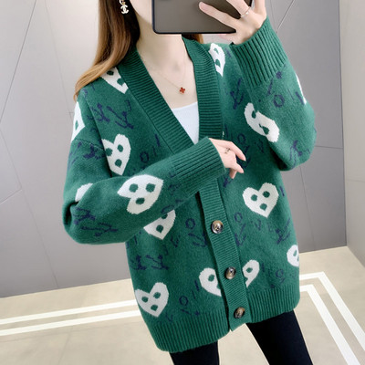 Naiste vabaaja V-kaelusega kardigan rasedatele